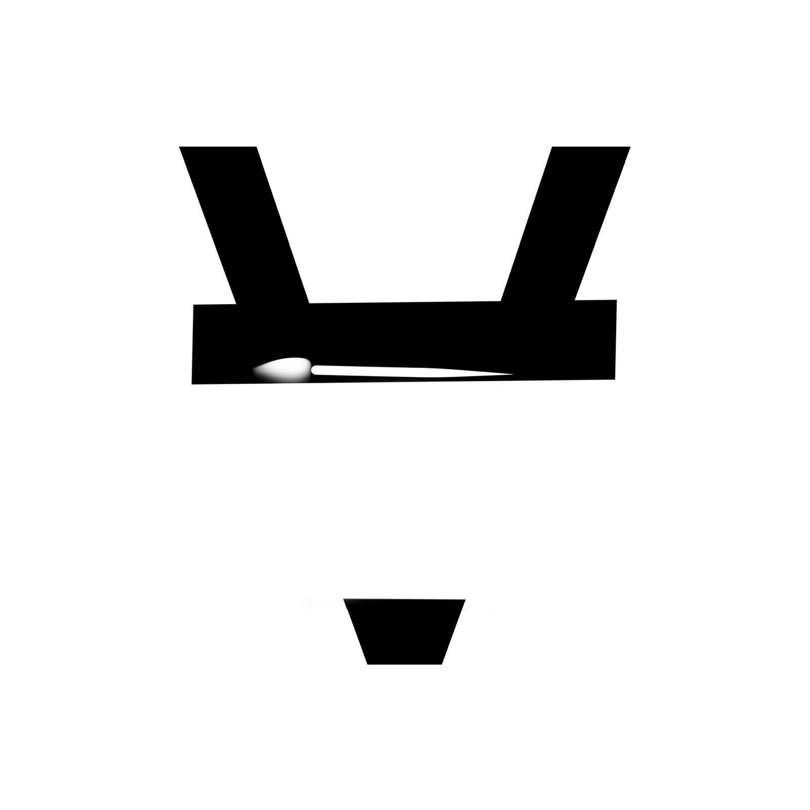 Virianart original mark: inverted A, brush and empty canvas